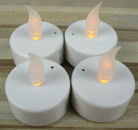 4er Set LED Teelichter mit Luftzugsensor f&uuml;r romantische Momente / Flackereffekt