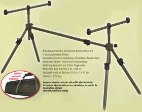 Aluminium Rod Pod komplett mit Buzzer Bars, Power-Lock System und Tragetasche