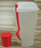 Salat to-go Becher für den Salat unterwegs mit Dressingbehälter & Gabel