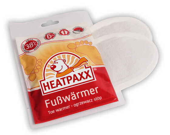 HeatPaxx Fußwärmer / Zehenwärmer 1 Paar für bis zu 6 Stunden Wärme