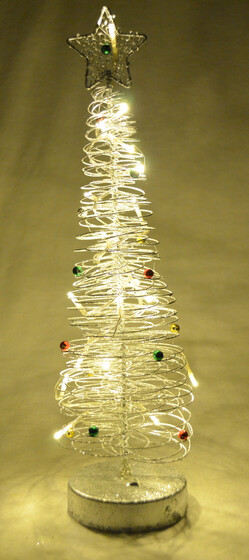Leuchtender LED Weihnachtsbaum mit 20 LEDs warmweiß